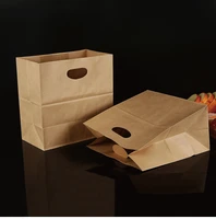 kraft paper punch bag 28cmx 15cmx28cm die cut totes pack of 10 kraft gift food service bags