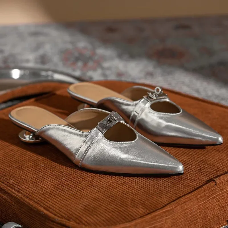 Новинка лета 2024 женские туфли на высоком каблуке остроносые модные в форме