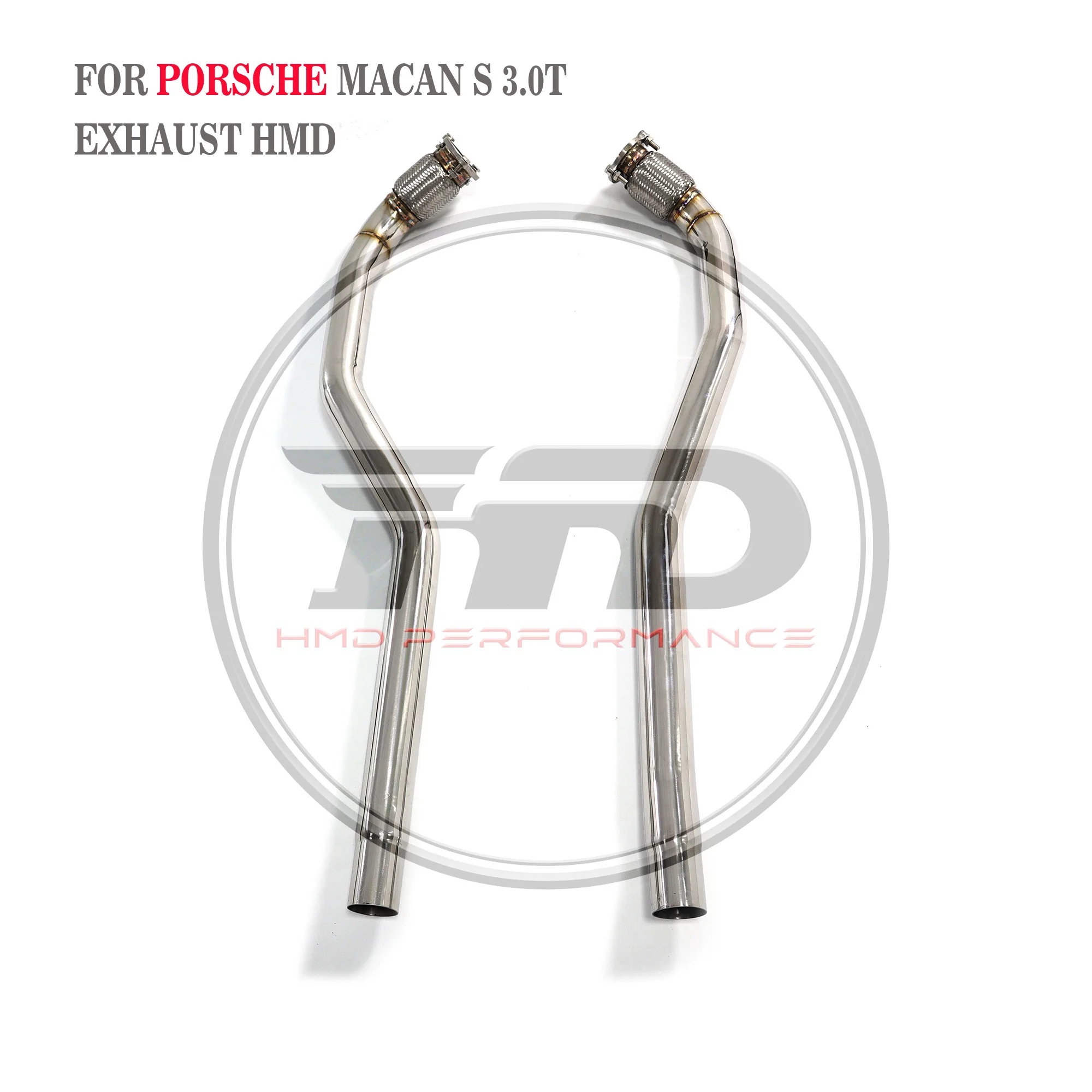 Средняя труба Performance для выхлопной системы Porsche Macan S GTS 3.0T HMD прямая трубка из