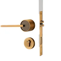 Zinc Alloy American Style Split Lock Set Interior Door Handle With Key Set Silent Lock