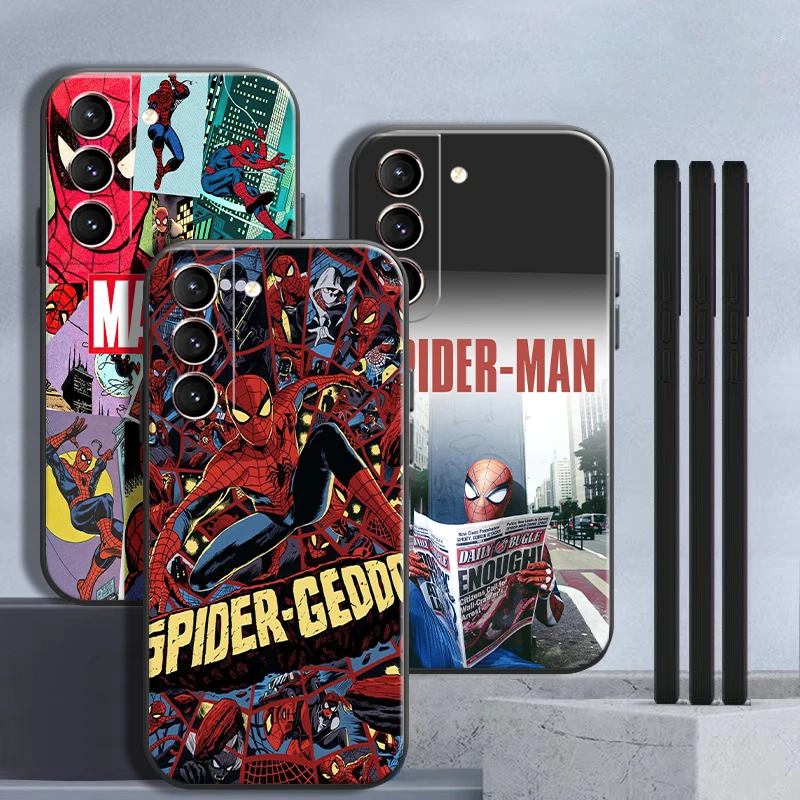 

Marvel Spiderman Comics For Samsung Galaxy S22 Ultra S21 S20 Plus FE 5G S9 S10 Lite S10E Plus 5G Phone Case Carcasa Back Funda