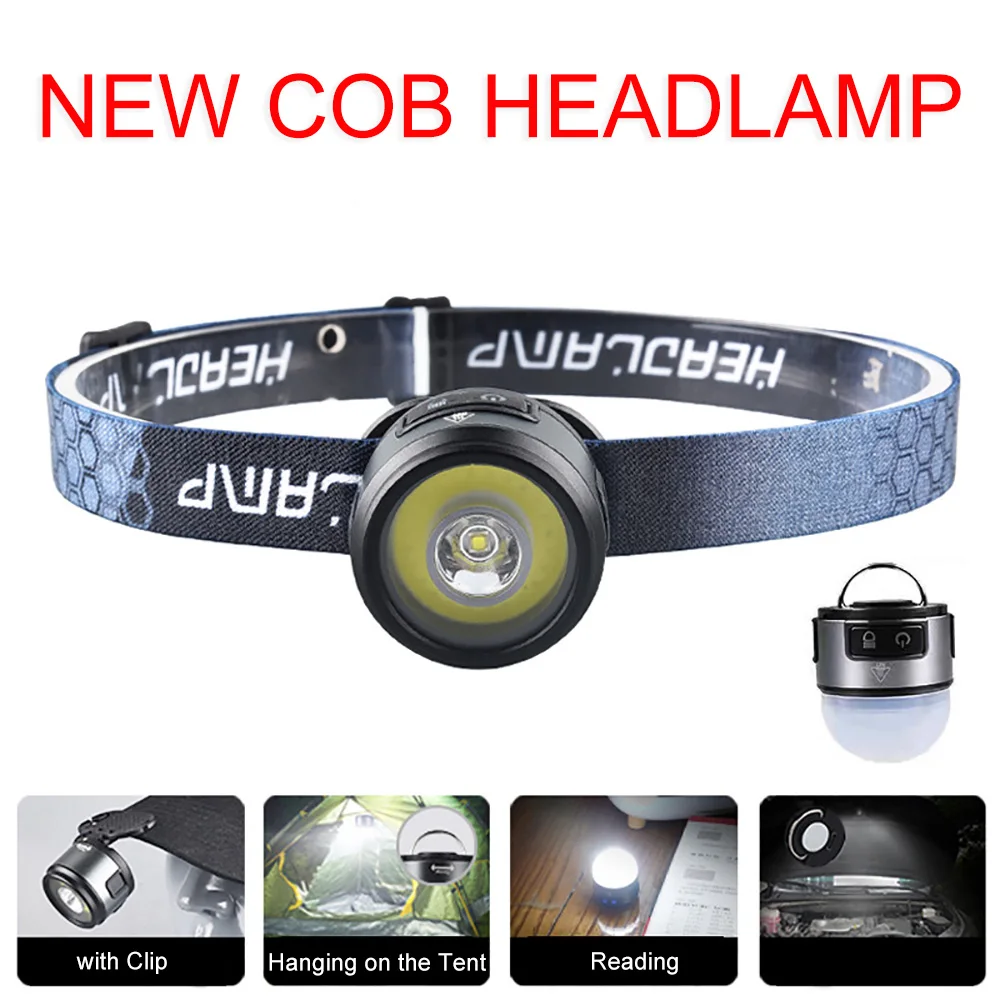 

Outdoor Fishing Powerful Headlight For Flashlight Night Head Light Camping Clip With Running Headlamp Work Hookup Magnet