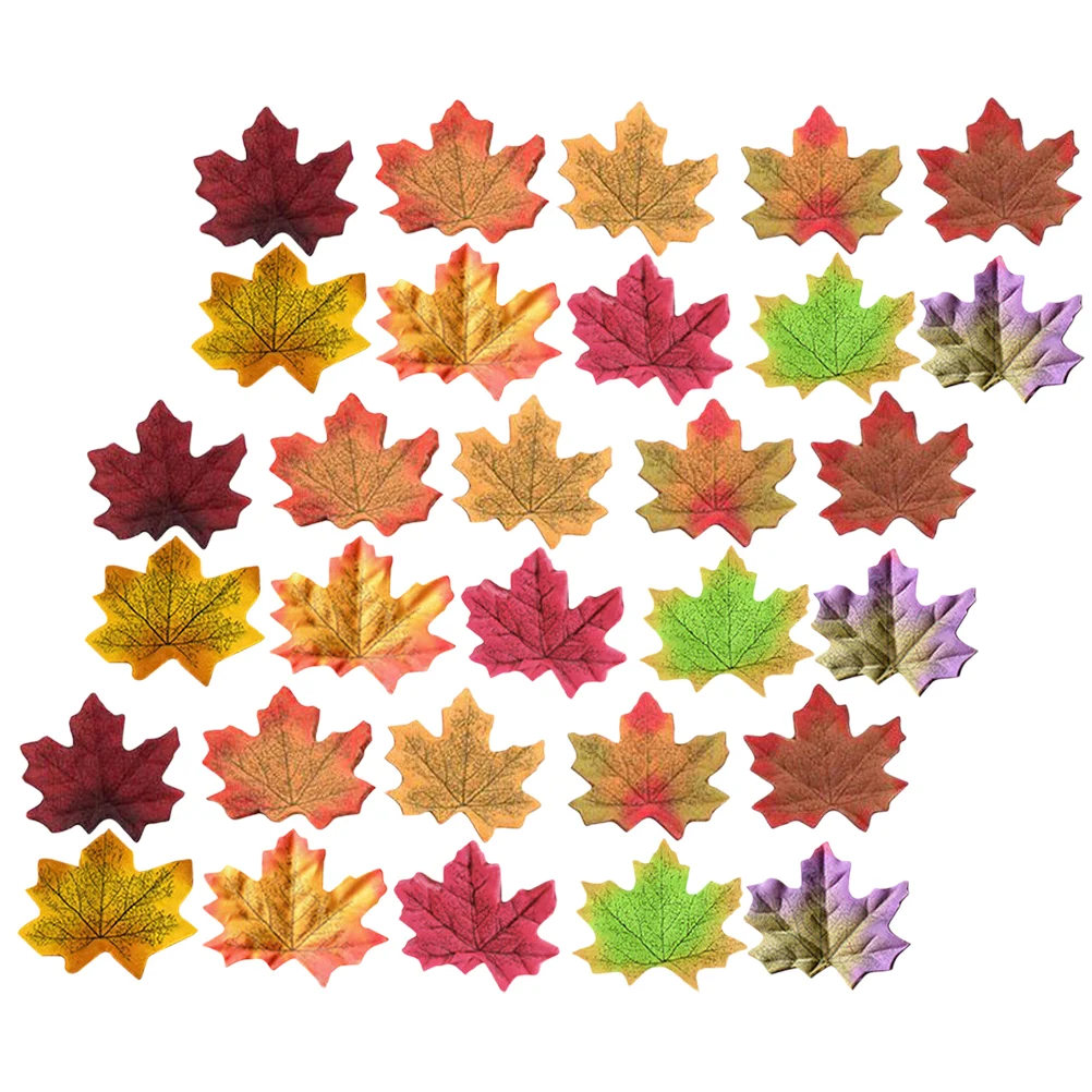 

100 Pcs Maple Leaf Crafts Party Ornament Garden Home Decor DIY Leaves Accessories Supplies Manual Fall Thanksgiving
