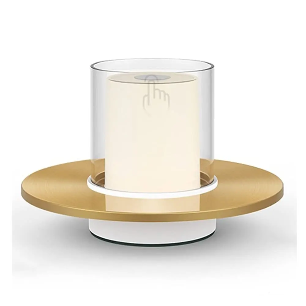 

Прикроватная лампа в виде свечи, портативная лампа золотого цвета, с защитой глаз, с сенсорным датчиком, для семьи, спальни, кабинета, ребенка