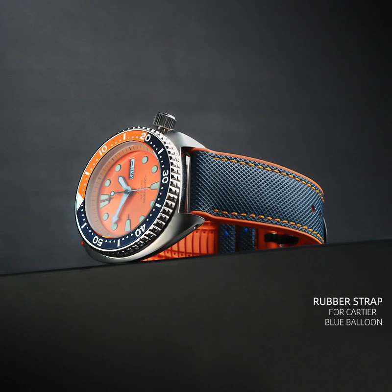 20mm 22mm Nylon Silicone Bottom Watch Band Strap for Seiko PROSPEX Series Omega SEAMASTER 300 007 Canvas Rubber Sports Watchband