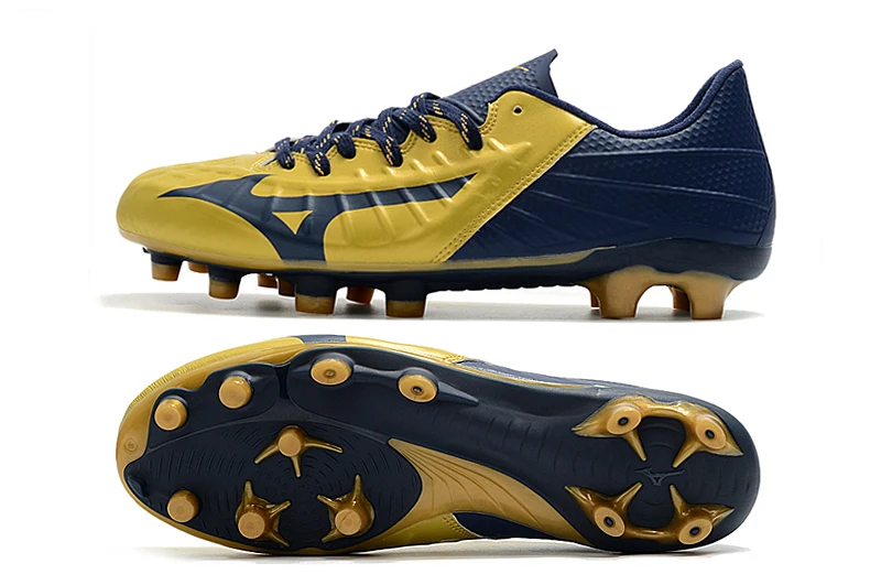 

Authentic Mizuno Creation Rebula 3 FG Men's Shoes Sneakers Mizuno Outdoor Sports Shoes Navy Blue/Golden Color Size Eur 40-45