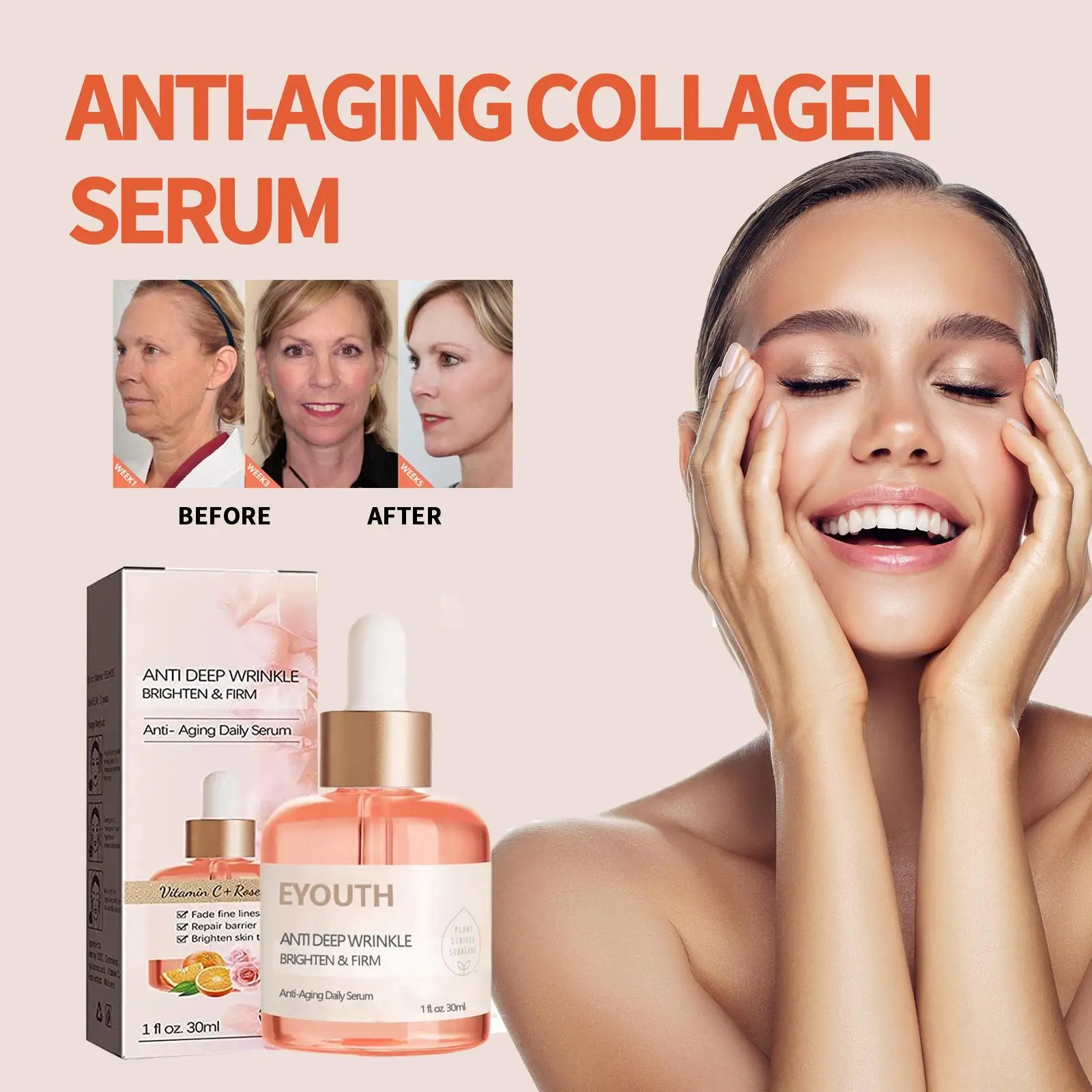 

30ml Advanced Deep Anti-wrinkle Serum Osee Anti Aging Daily Serum Face Care Female Skin Younger Anti-age Essence Tighter Skin