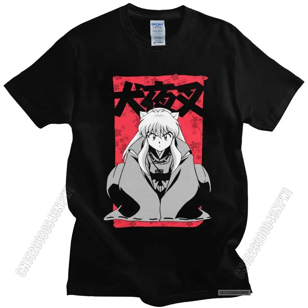 

Feudal Demon Inuyasha T-Shirts Men Sesshoumaru Higurashi Kagome Anime Cartoon Tees Soft Fabric Cotton T Shirt Gift Idea Tops