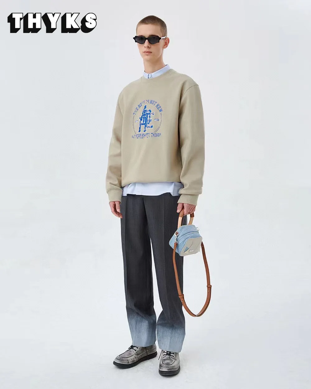 

ADER ERROR 2022 Korean Version of The University Series Unisex Sweatshirt Fashion Simple Ins Embroidery Long-sleeved Sweater
