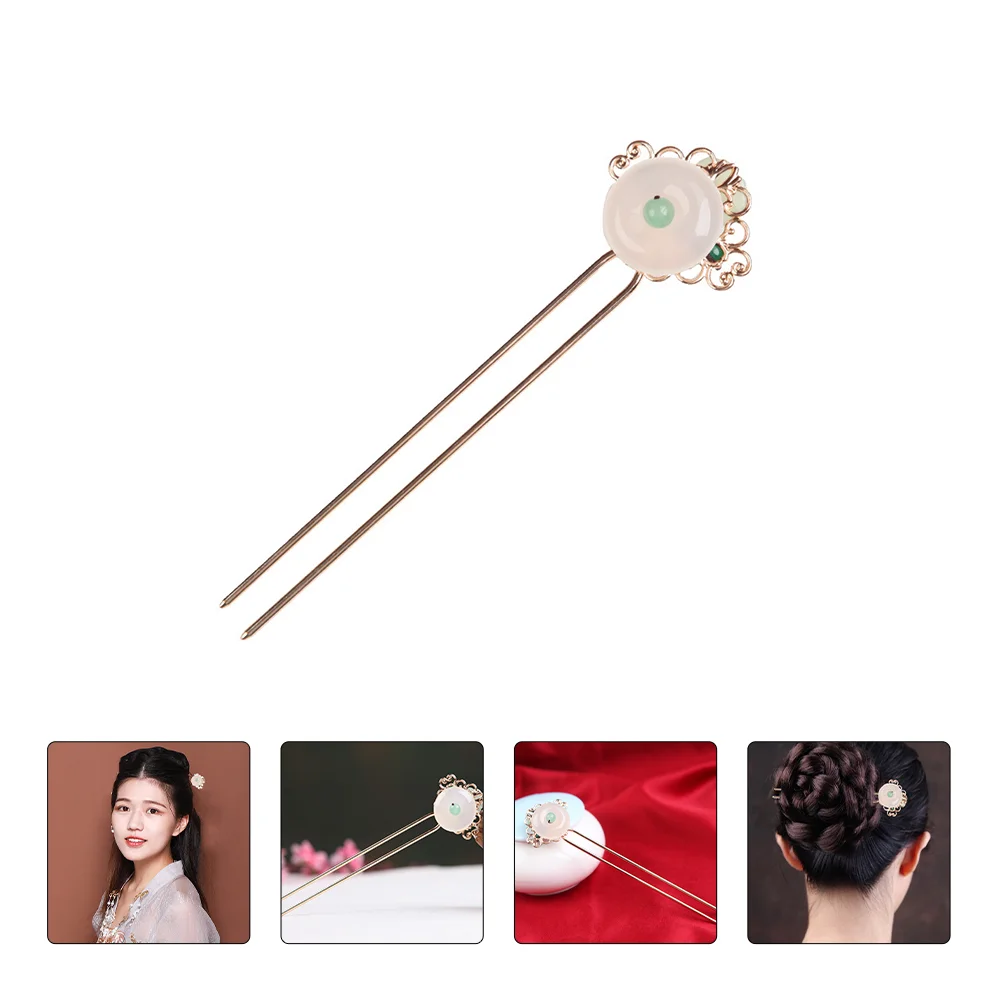 

Hair Chinese Stick Hairpin Sticks Accessory U Pinshape Hanfu Chopsticks Kimono Chopstick Girl Decor Agate Retro Clips Bun