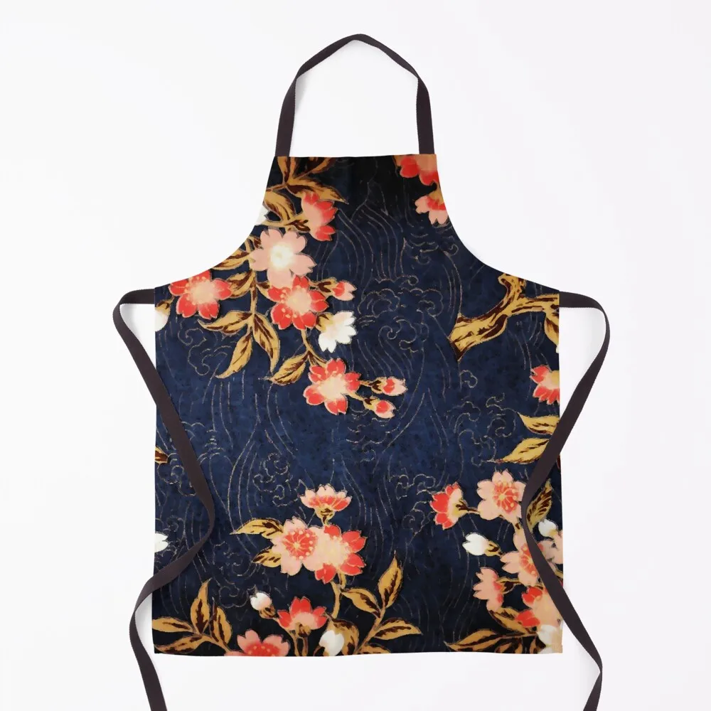 Розовые красные белые весенние цветы в темно-синем японском стиле искусственная