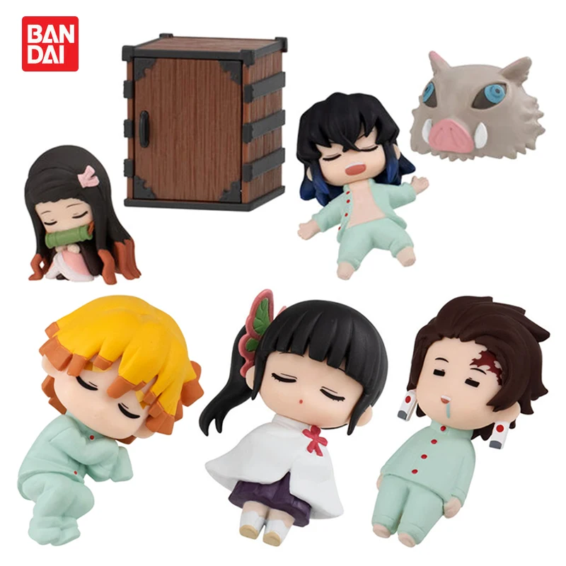 

Bandai Genuine Gashapon Demon Slayer Anime Kamado Tanjirou Kamado Nezuko Agatsuma Zenitsu Action Figure Model Kids Toy Gifts