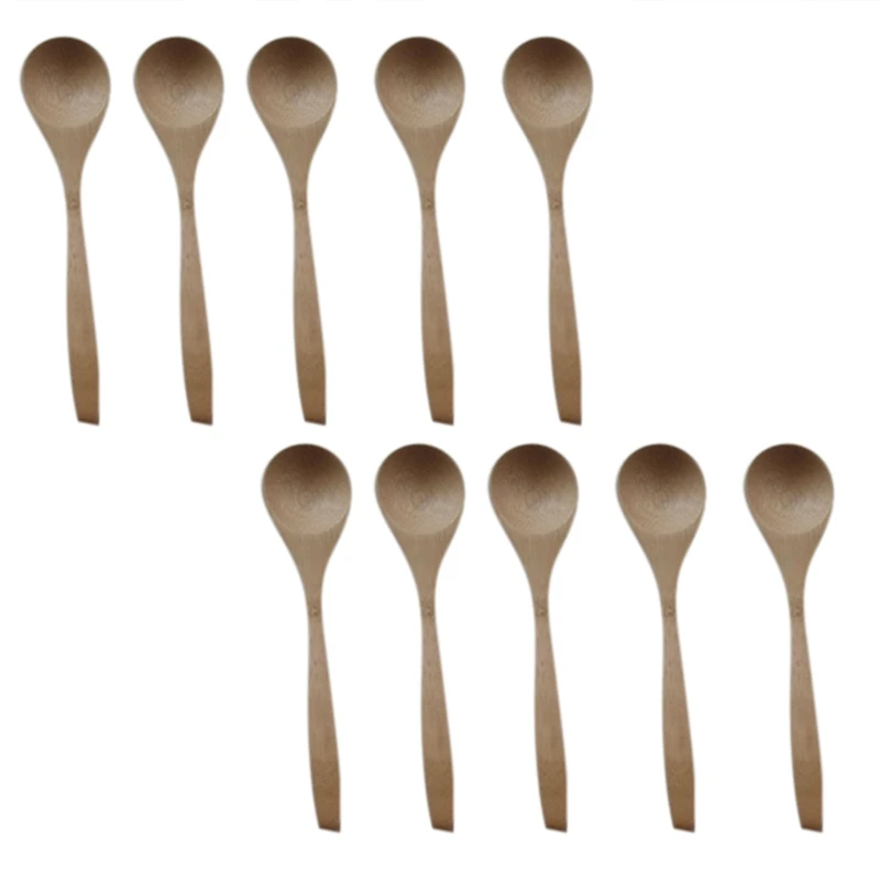

10Pcs Bamboon Honey Spoon Ecofriendly Household Tableware Kitchen Condiment Scoop Coffee Spoon Dessert Spoon Teaspoon