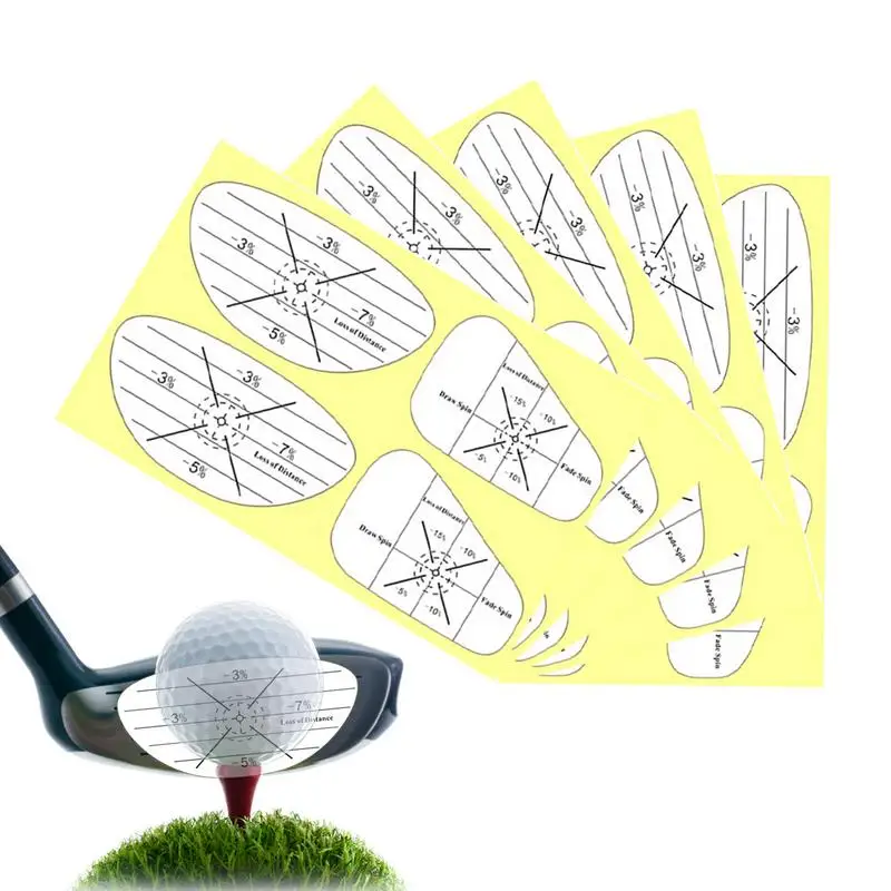 

5 листов, лента для игры в гольф, набор ударных лент для гольфа, лента для лица для самостоятельного обучения сладкой съемки, ударная лента для гольф-клубов