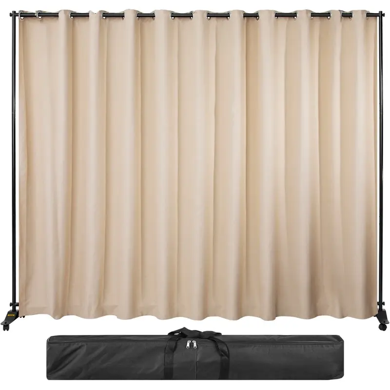 

Divider Kit, 8 ft x 10 ft, 4 Rolling Wheels Curtain Divider Stand, Aluminum Alloy Frame, Blackout Curtain & Portable Oxford Bag