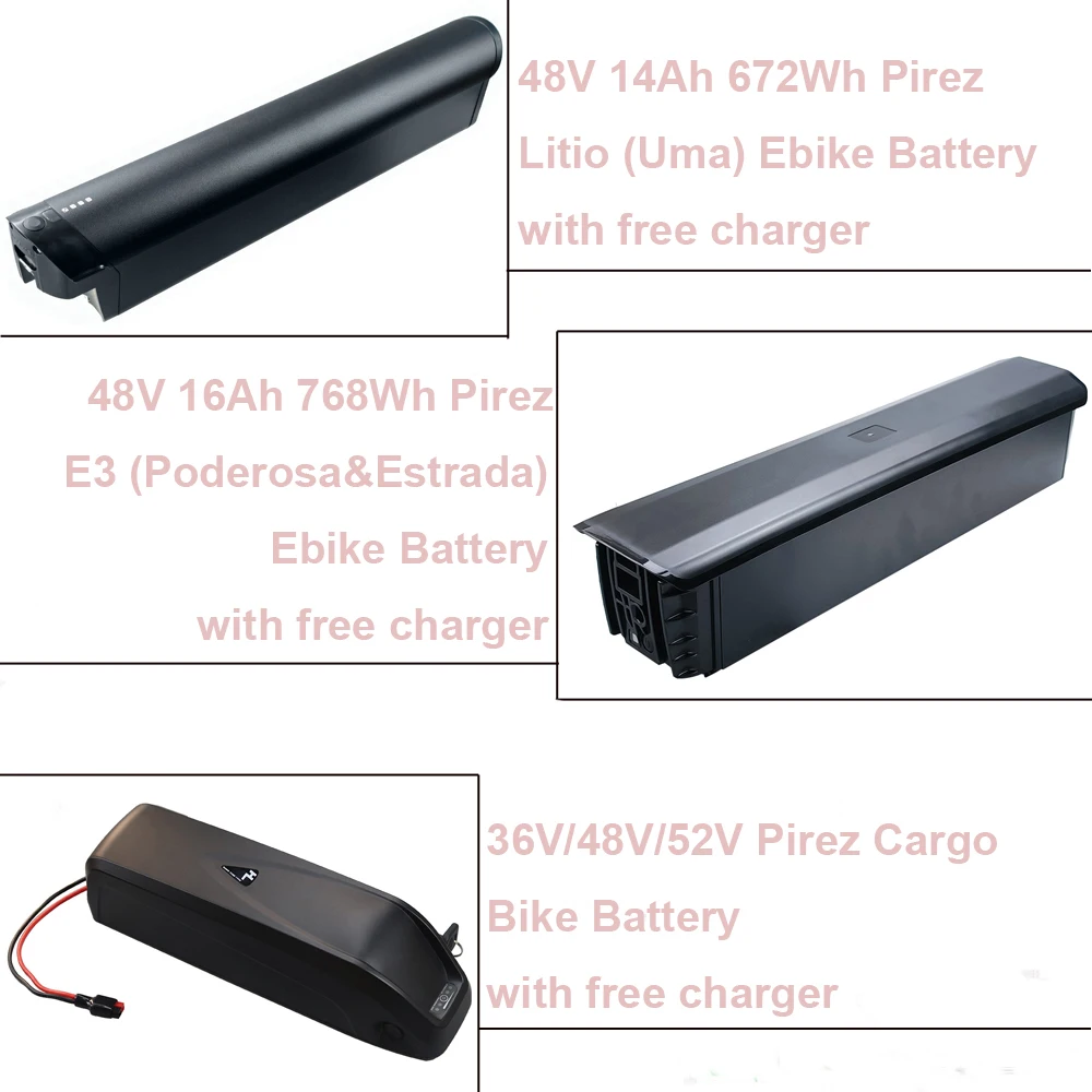 

Electric Bicycle Battery 36V 10Ah 48V 14Ah 16Ah 20Ah Electric Bike Battery 250W 350W 500W 1000W for Pirez Litio E3 Cargo Bike