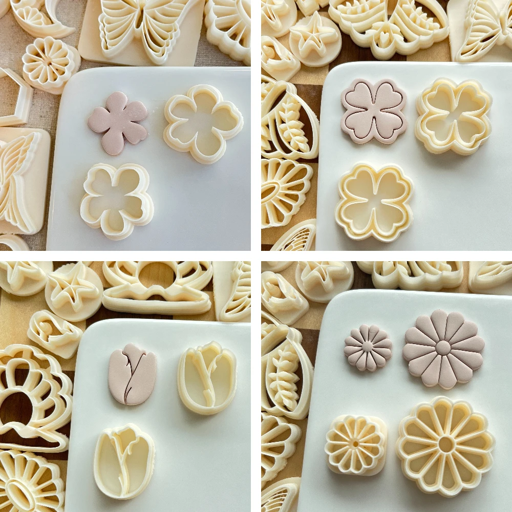 Формы из глины в виде тюльпана/маргаритки/клевера/цветов с высокой точностью для