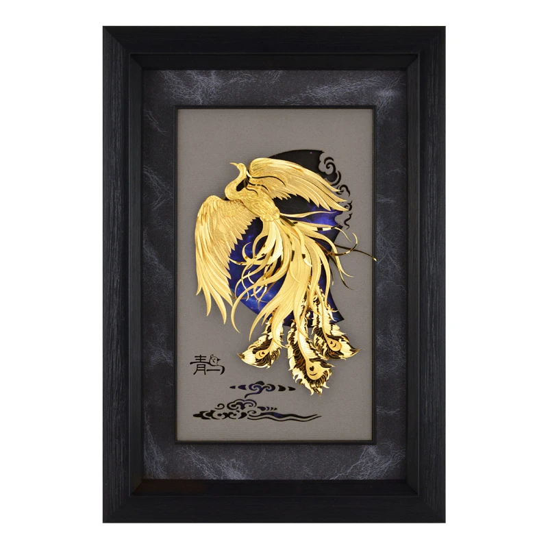 

Gold Foil Three-dimensional Painting Ornaments for Friends Wedding Birthday Housewarming Gifts Home Decorations Figurines