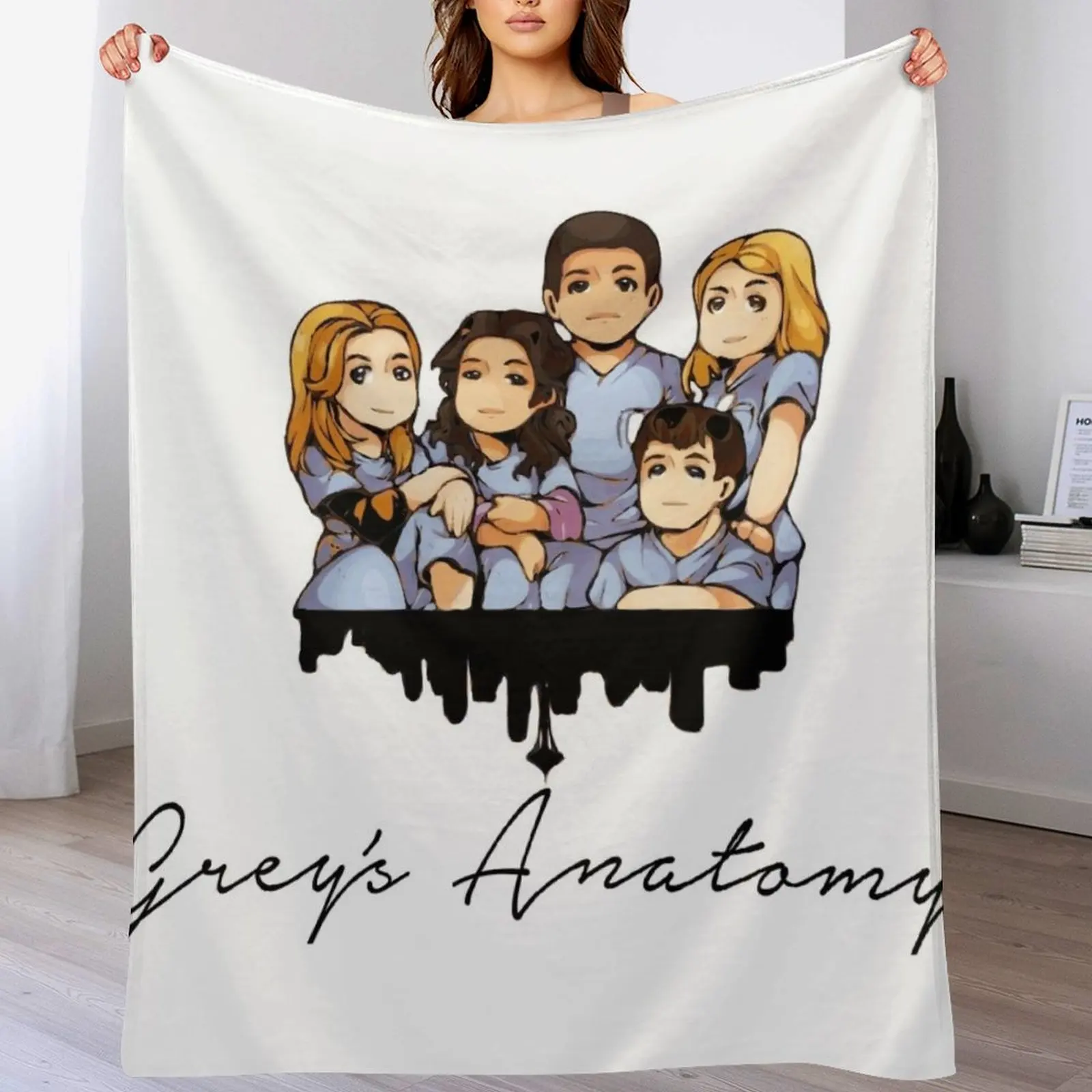 Одеяло с рисунком Greys мягкие кровати клетчатый спальный мешок одеяла из