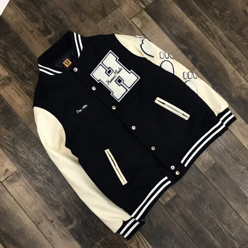 

HUMAN Love Embroidered Letter Single-breasted Jacket for Men Women Clothing Streetwear