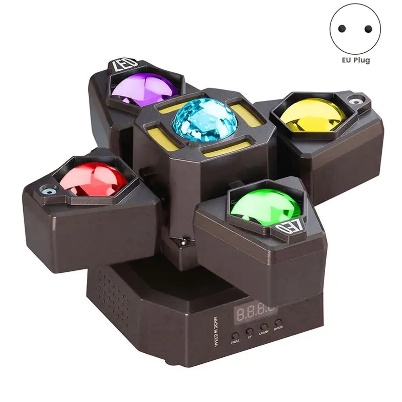 Фото Сценический светильник ABAE-70W 4- Magic Ball, светодиодный RGBW светильник для диджеев с пультом ДУ и DMX-управлением для дискотек, вечеринок, баров, с вилкой стандарта ЕС №5