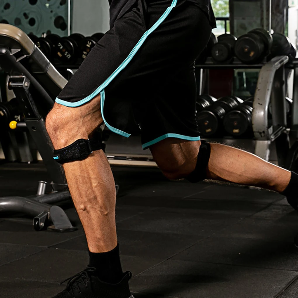 

1 пара эластичных регулируемых ремней на коленной чашечке, утолщенные дышащие подтяжки для поддержки коленей, товары для помещений, аксессу...