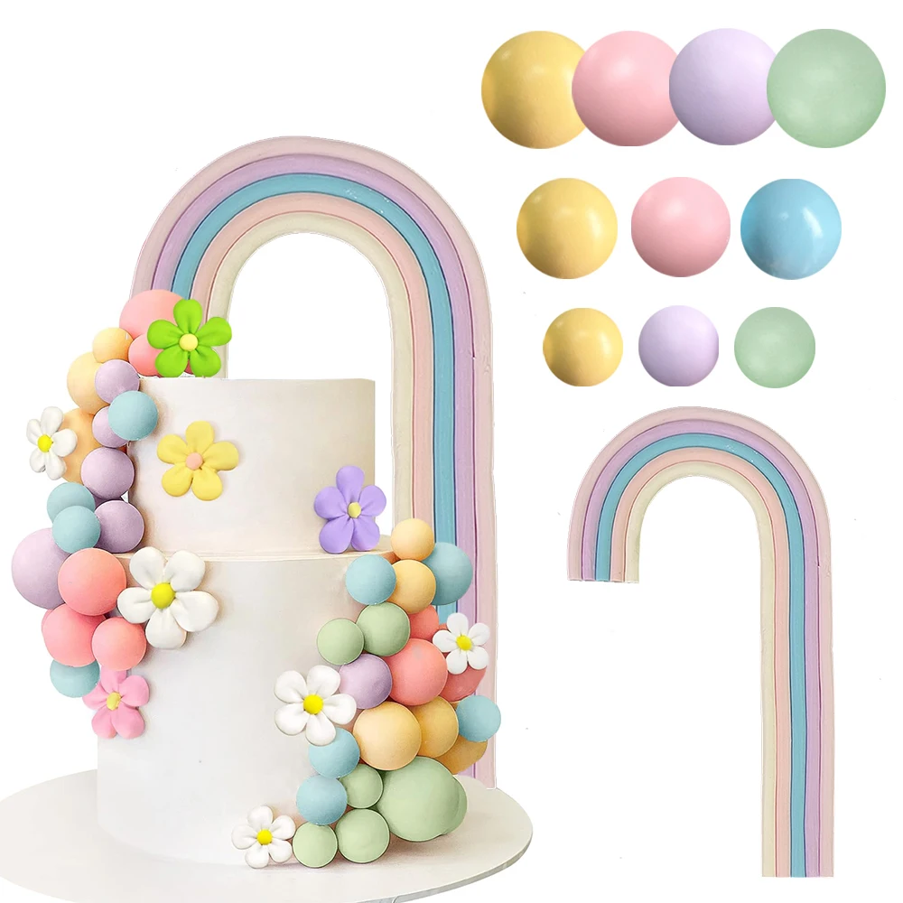 1 Набор разноцветные радужные украшения для торта