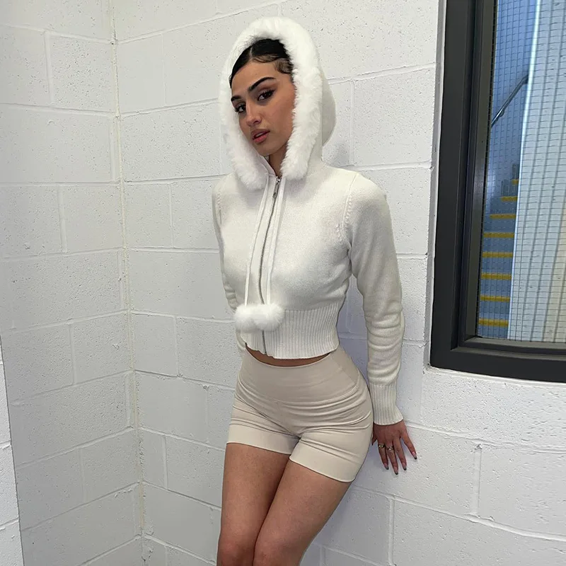 Уличная мода в Европе и США короткое пальто с капюшоном женское новое тонкое