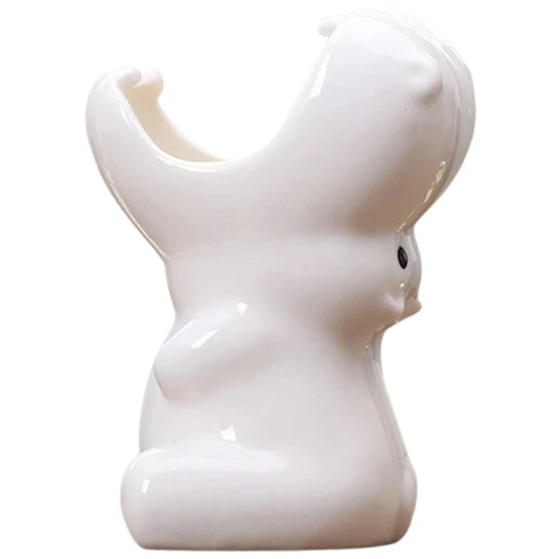 

White Ceramic Hippo Flower Pot Multifunctional Succulent Container Holder Animal Flowerpot Succulent Bonsai Planters Pot