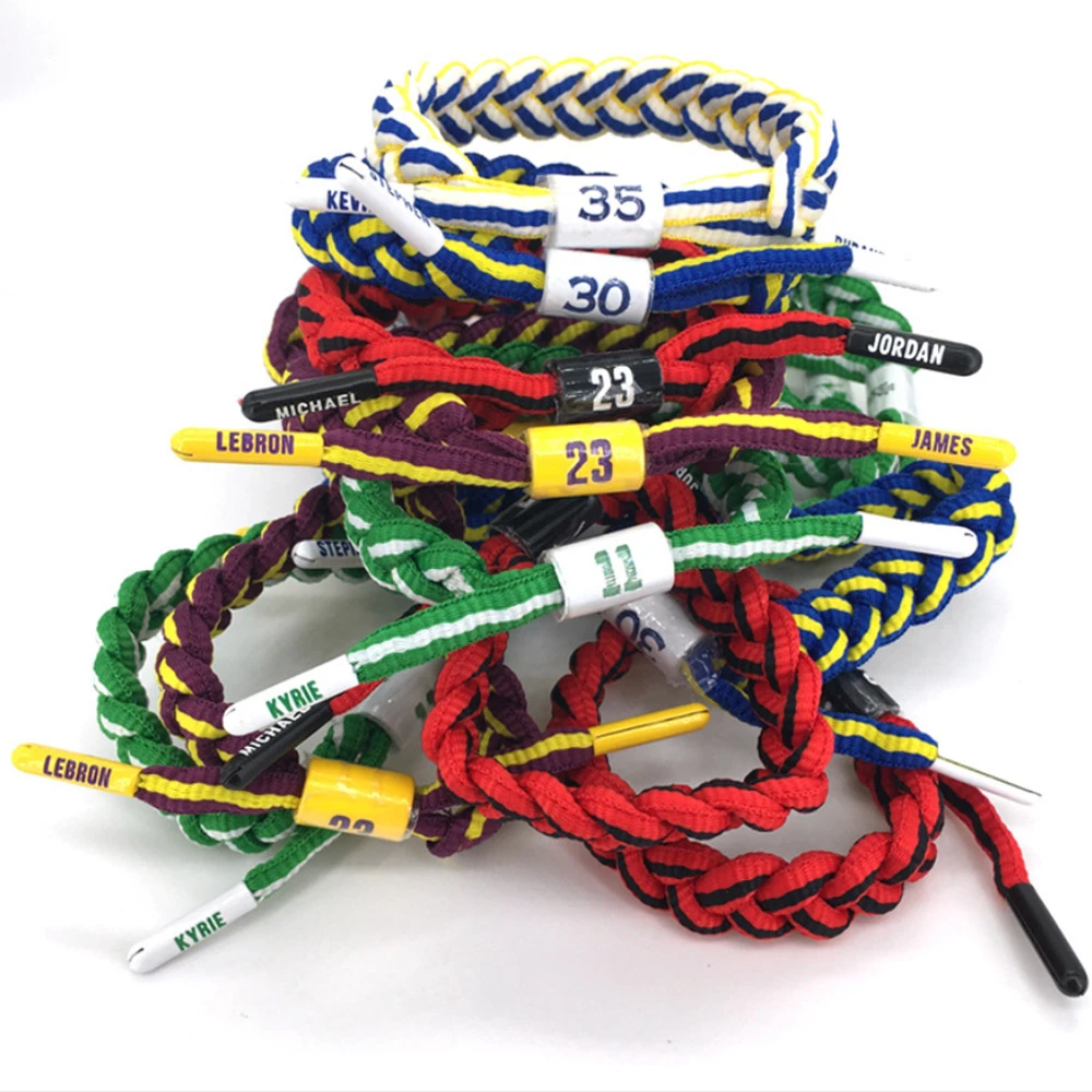 Браслет для любителей баскетбола плетеный браслет со звездами спортивный
