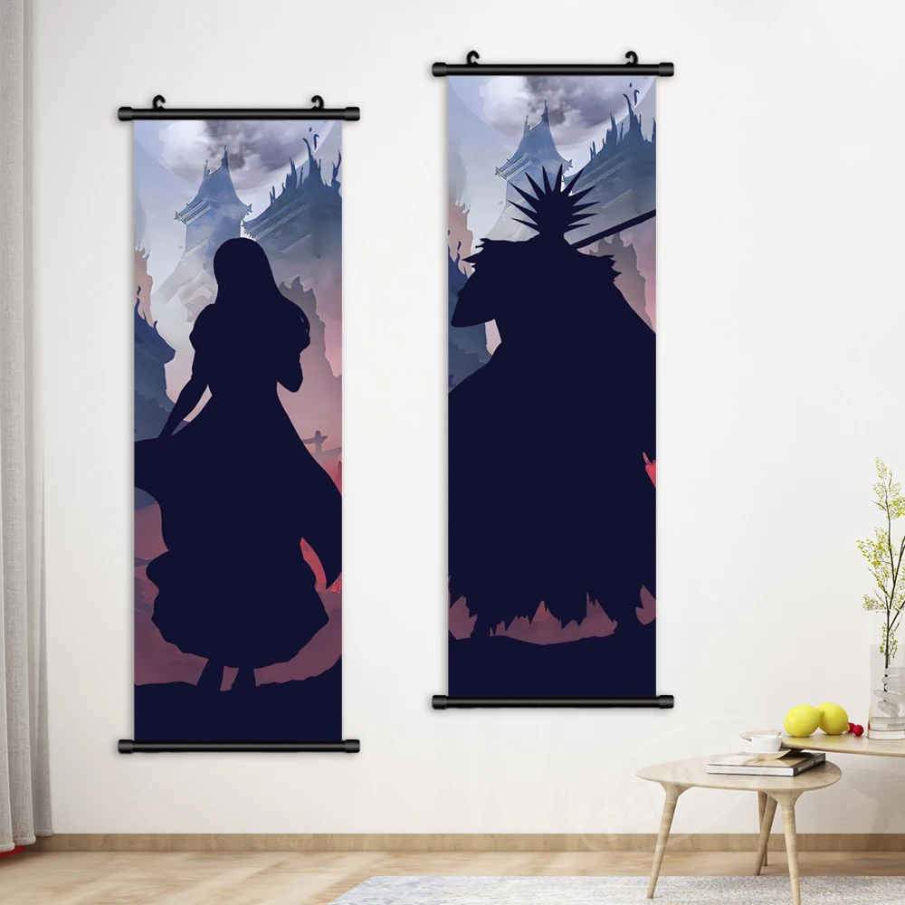 Картины с отбеливателем холст домашний декор курозаки плакат Ичиго Кучики Рукия