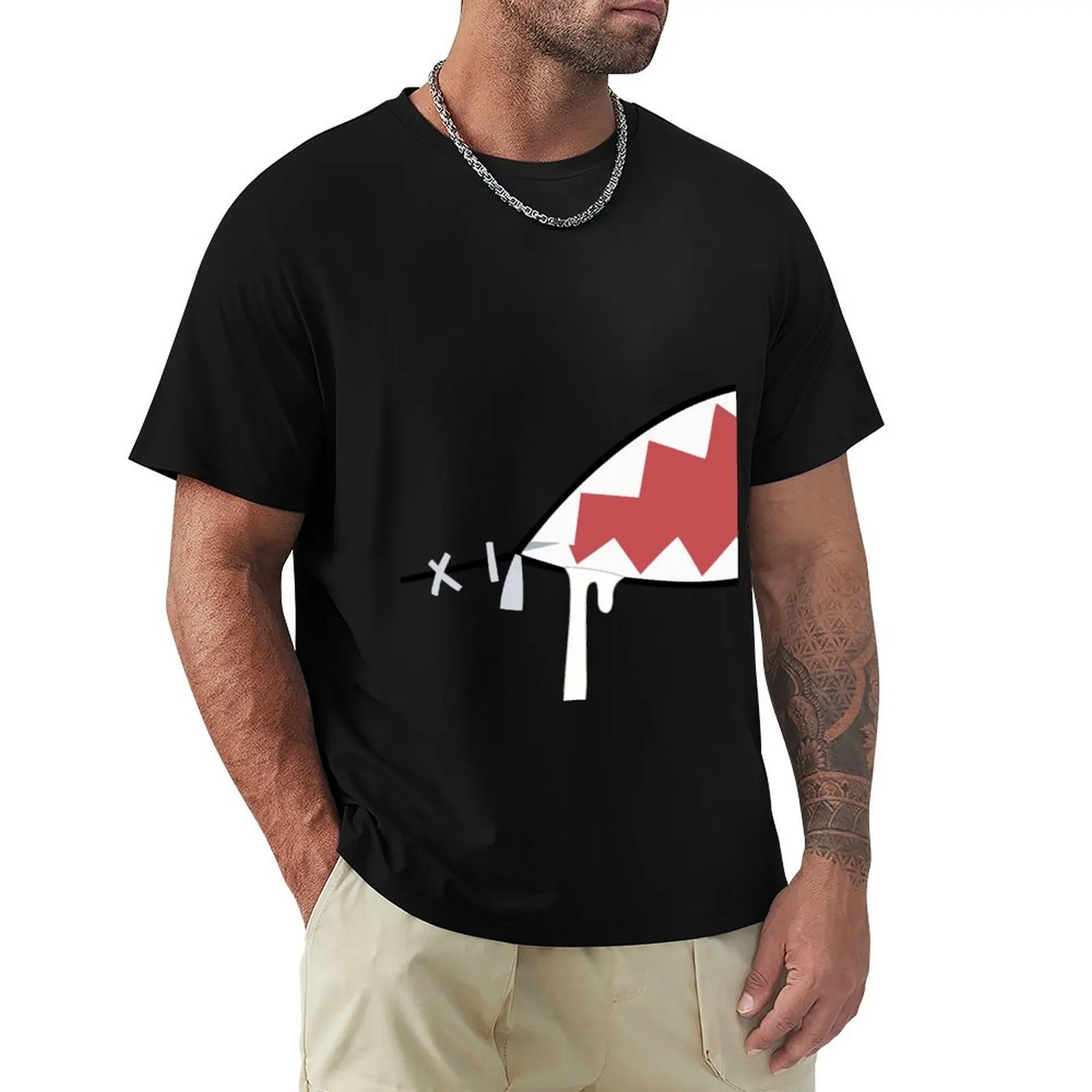 Футболка Gawr Gura Shark Mouth новое издание топы с фигурками аниме винтажные мужские