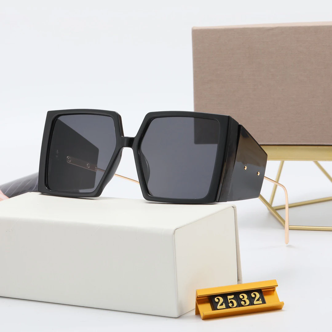 

Cool Personality Large-Frame Sunglasses Men's Women's Color Sunglasses Rectangular Glasses Travel Luxury Designer Glasses