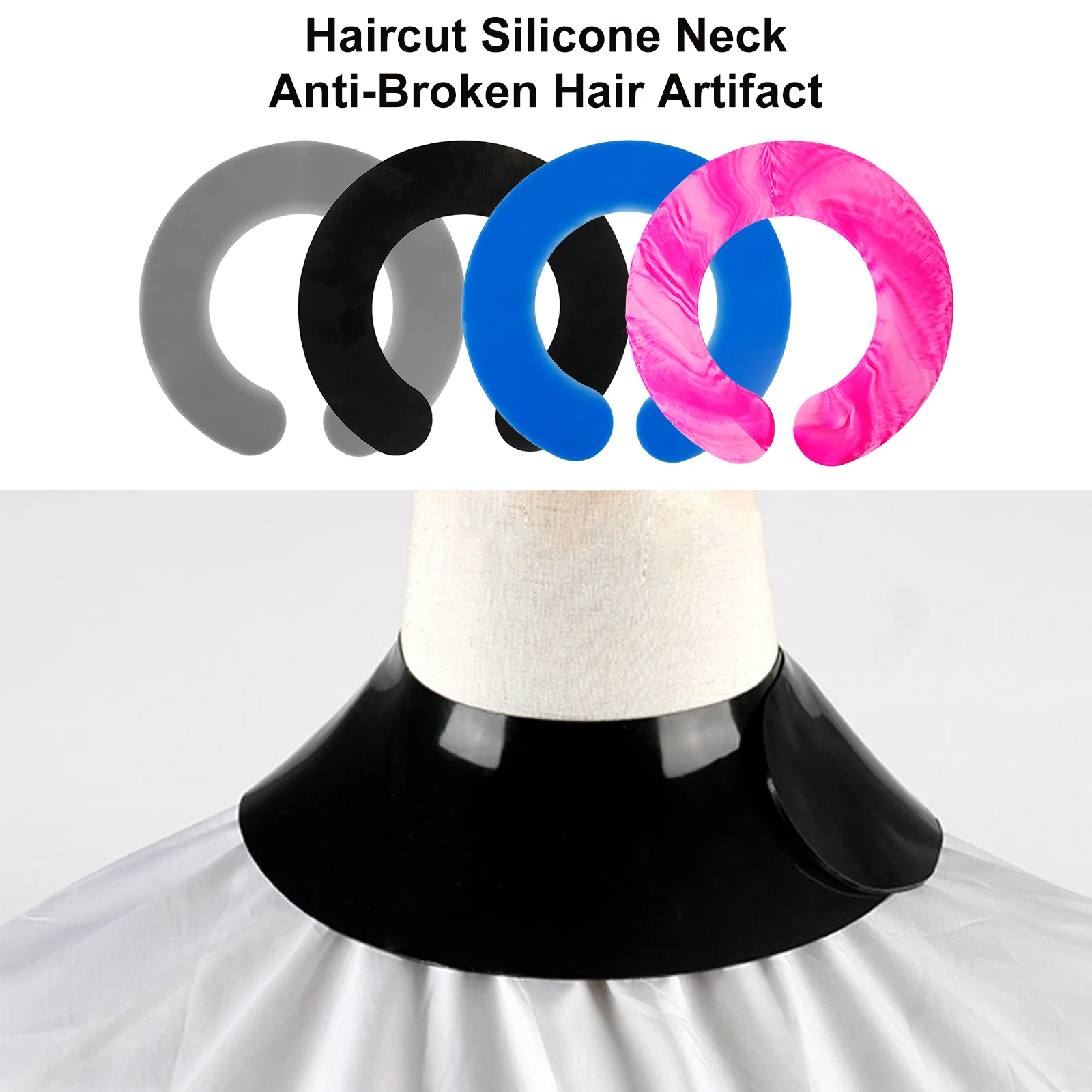 

Silicone Hair Cutting Cape Hair Apron Seal Hair Salon Cutting Collar Neck Shield Cape Hair Dye Shawl Tool Barber Accessories