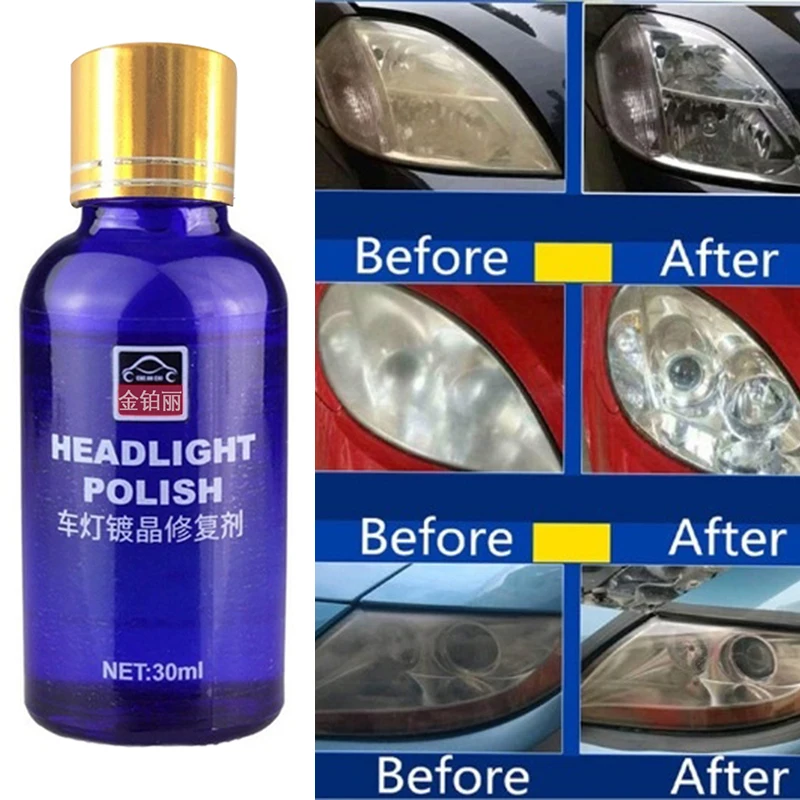 

Durable Headlight Repair Agent 30ml Universal Headlight Scratch Repair Agent Portable Coating Agent Car Accessories