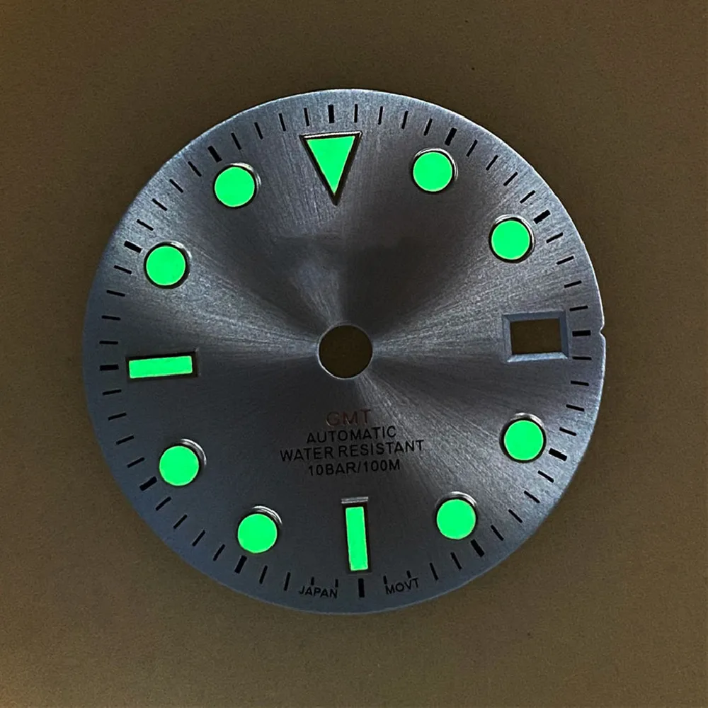 nh34 Dial Sunburst White Gray Blue Watch Accessories nh34 GMT Movement 29mm Date