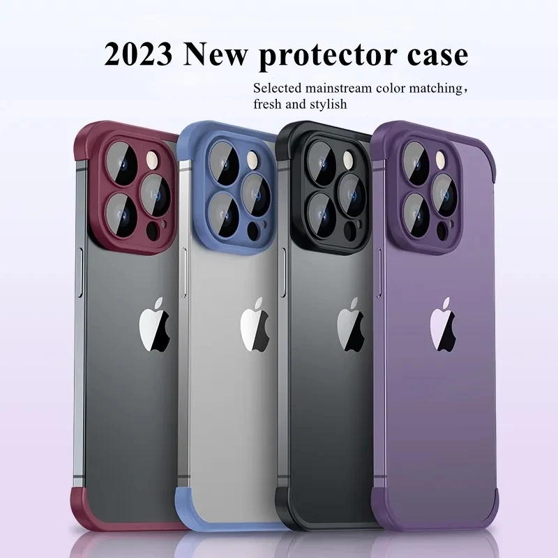 

Camera Protector for Iphone 12 13 14 Pro Max Four Corner Fall Protection Mat for Iphone 14 Pro Max New Hollow Phone Case
