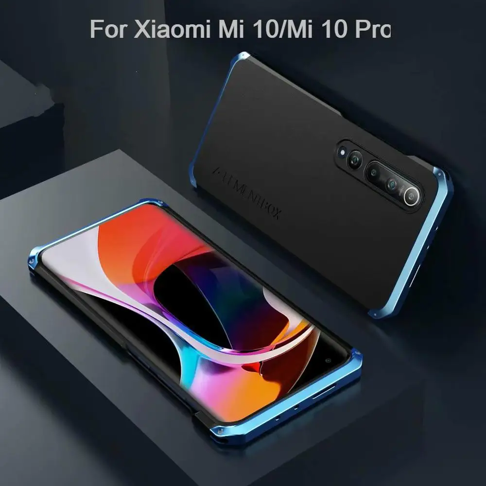 

Case Cover For Xiaomi Mi 10/Mi 10 Pro Luxury Shockproof Metal Case For Xiaomi Mi 10 Pro Ultra Silm Aluminium Alloy Hybrid Cover
