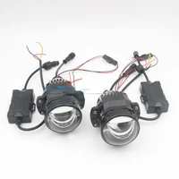 35w 2 0inch led projector lens with auxiliary high beam light free drill for any car modification