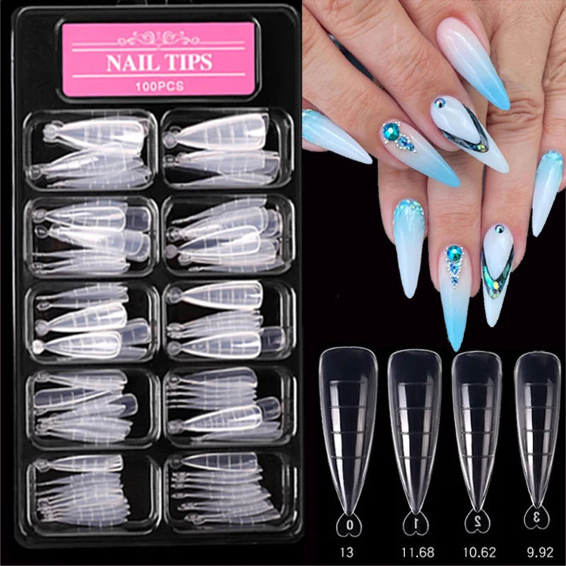 

Acrylic Extension Nail Mold Sculpted Full Cover Quick Building False Nail Tips Fake Finger UV Gel Polish Manicure Tools Set