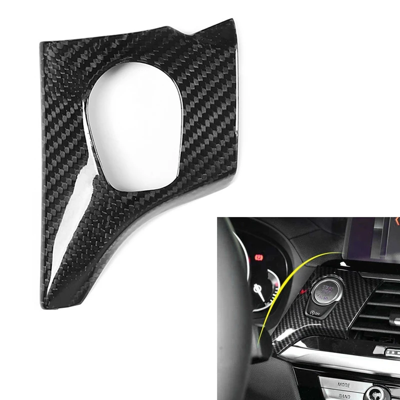 Для-BMW X3 X4 G01 G02 2018-2021 ABS углеродное волокно запуск двигателя одна кнопка запуска