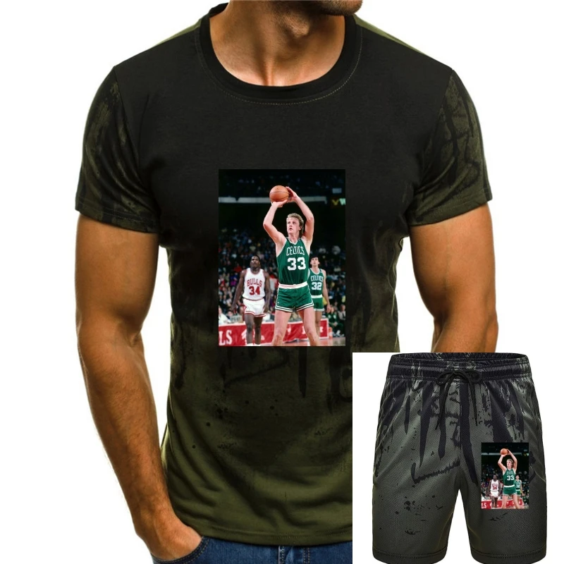 

LARRY BIRD T SHIRT Photo Poster Tee SMALL MEDIUM LARGE Or XL