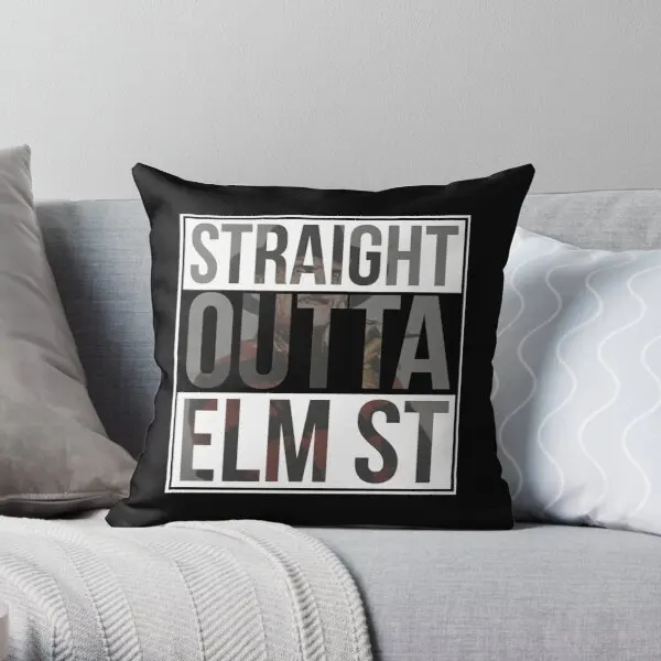 

Straight Outta Elm Street Printing Throw Pillow Cover Cushion Bedroom Bed Anime Office Fashion Hotel Square Pillows not include