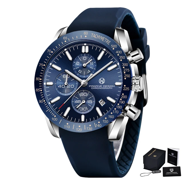 2023 Europe and the United States fashion explosive fashion business men's quartz watch sapphire steel timing cross-country spor