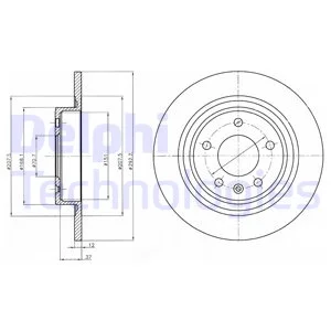 

DELPHI BG4279 DISC REAR 10 ASTRA.J-CRUZE "16JANT"