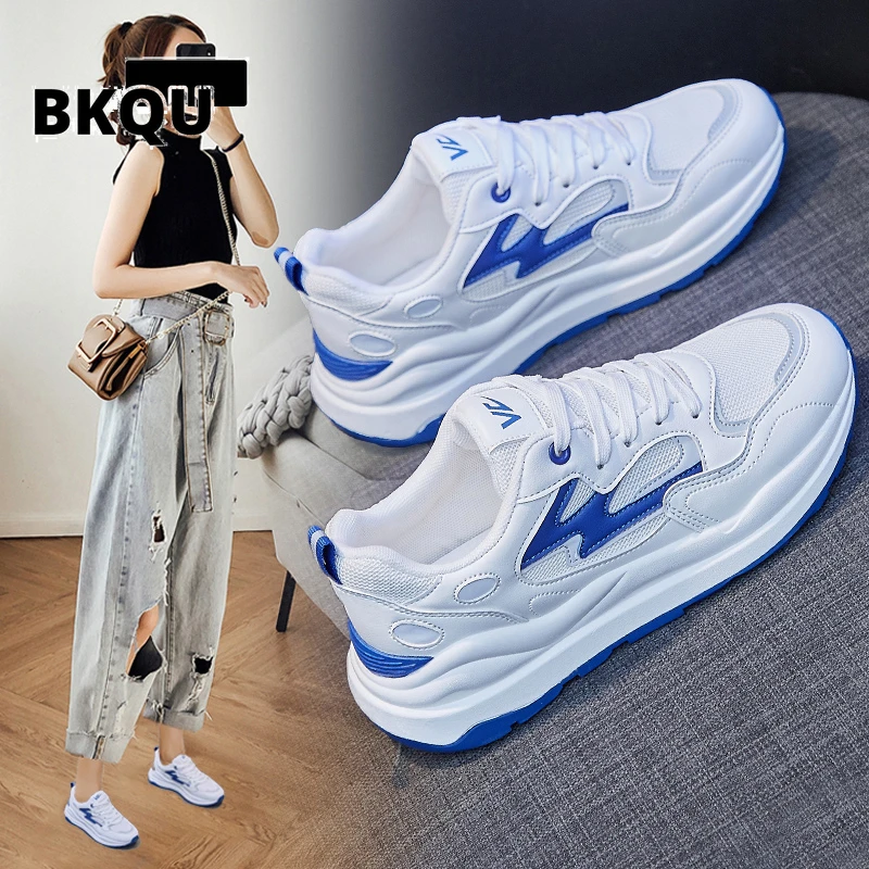 

Кроссовки женские на массивной вулканизированной подошве, Спортивная повседневная теннисная обувь, модные, белые, на лето