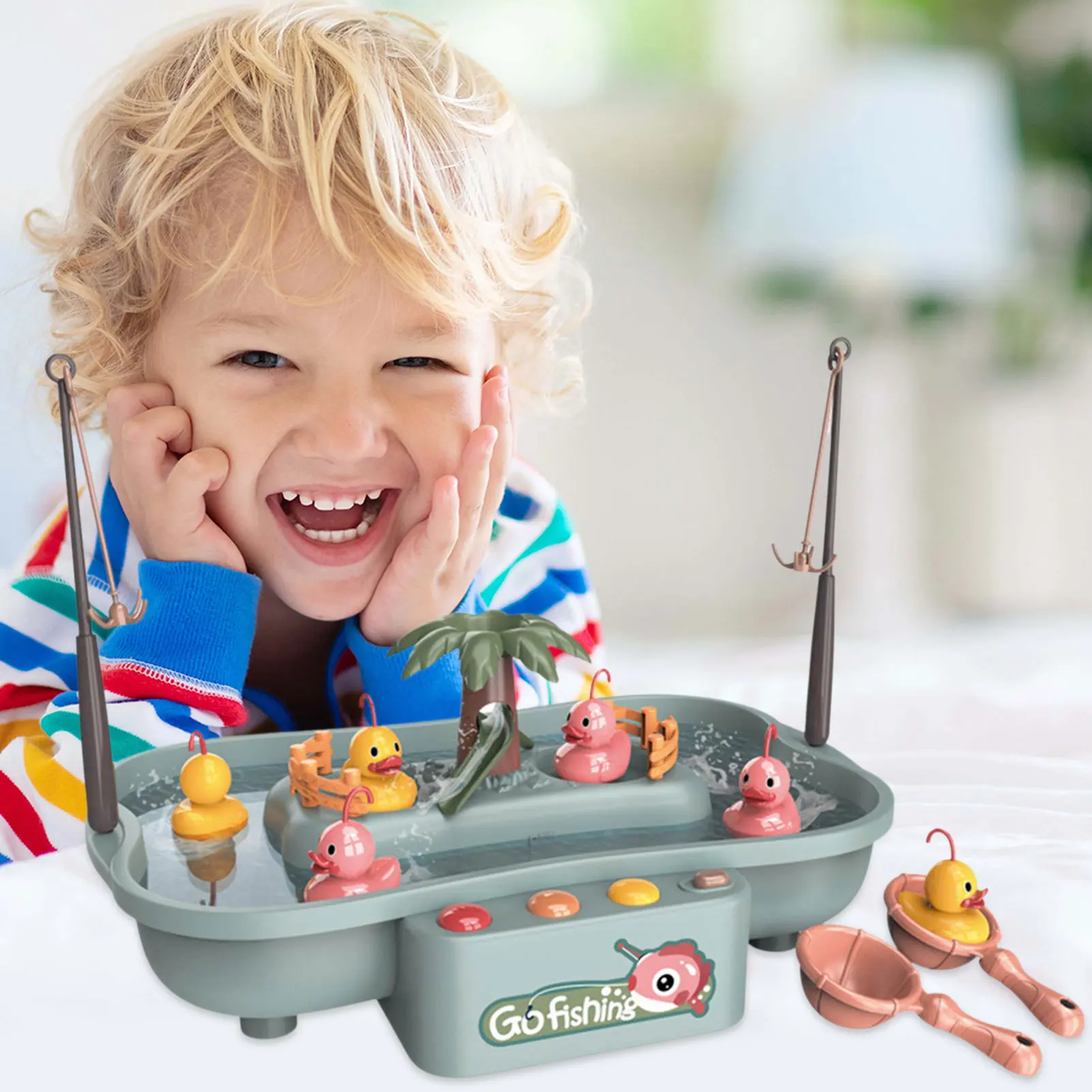 Детская игрушка для рыбалки магнитные игрушки Музыкальный Электрический набор