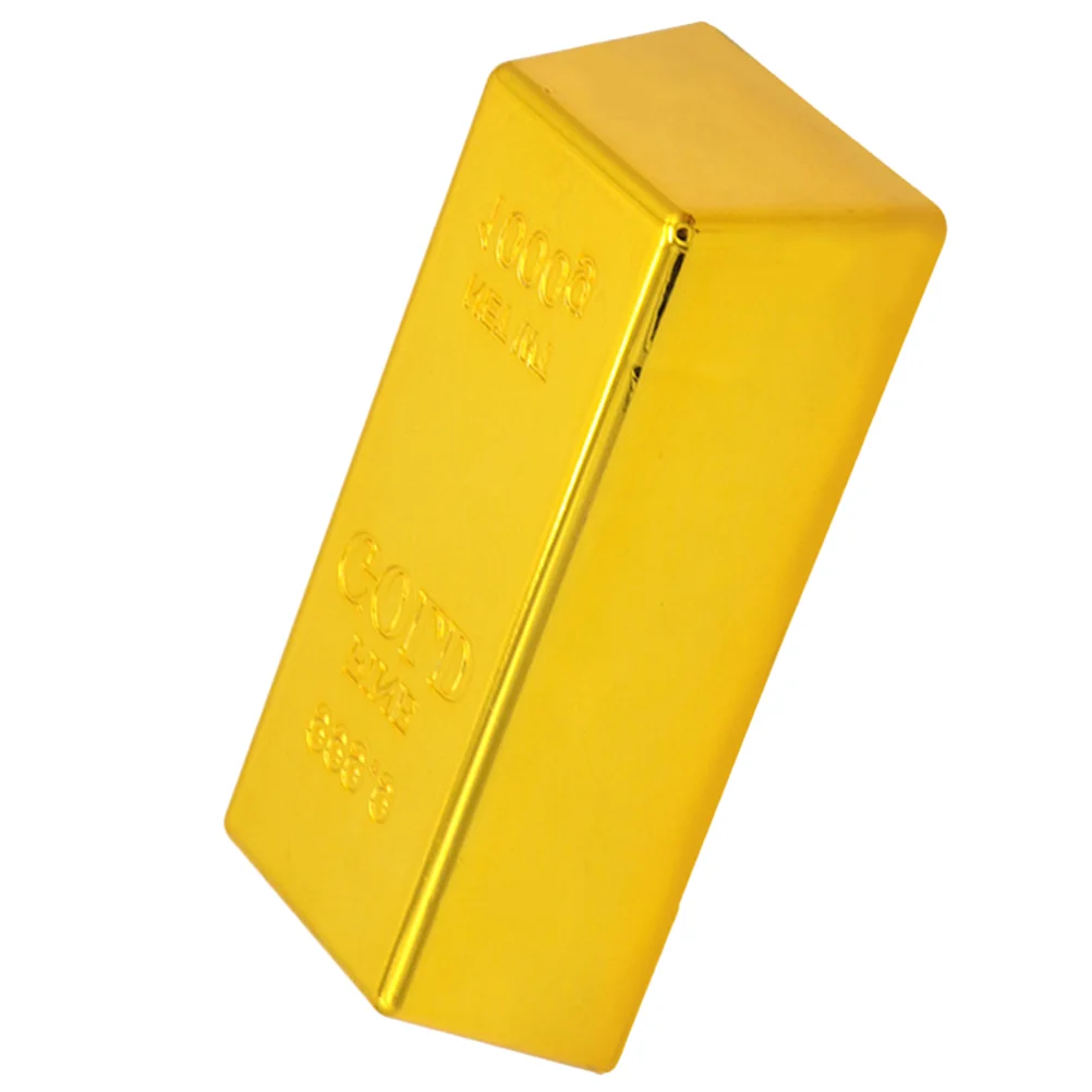 

Gold Bar Bullion Brick Fake Golden Bars Pirate Treasure Faux Artificial Party Simulation Movie Prop Bricks Toy Door Props Stop