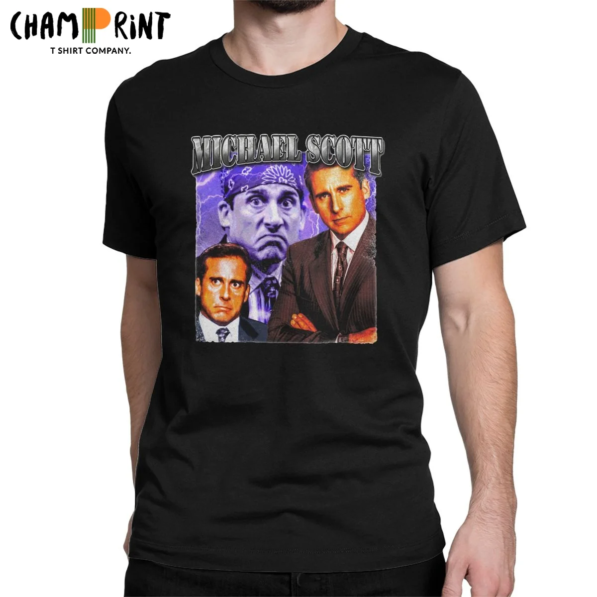 

Throwback 90s Styled Michael Scott The Office T-Shirts for Men Hipster Pure Cotton Tee Round Neck T Shirt Gift Idea Clothes