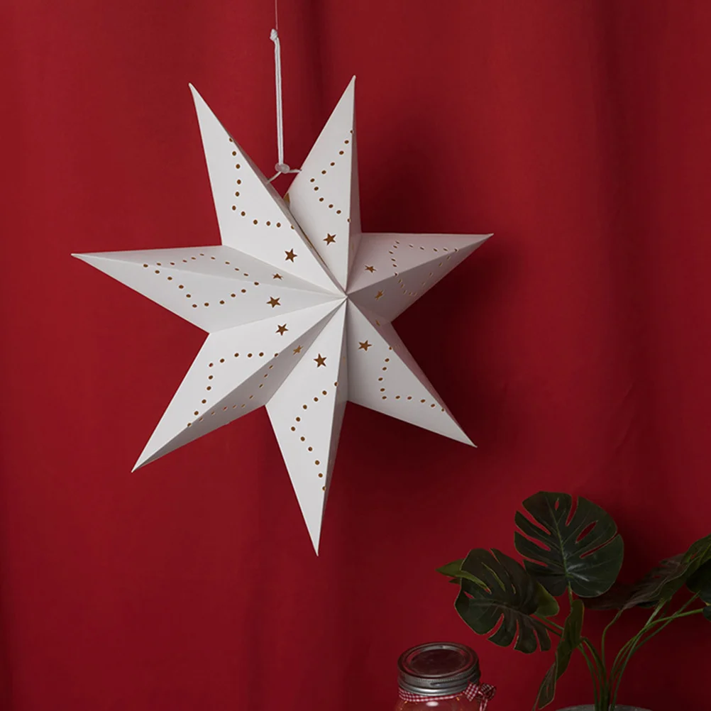 

Star Paper Lantern Christmas Hanging Lanterns Lamp Light Shade Lampshade Out Hollow 3D Decorations Lights Stars Coverdecoration